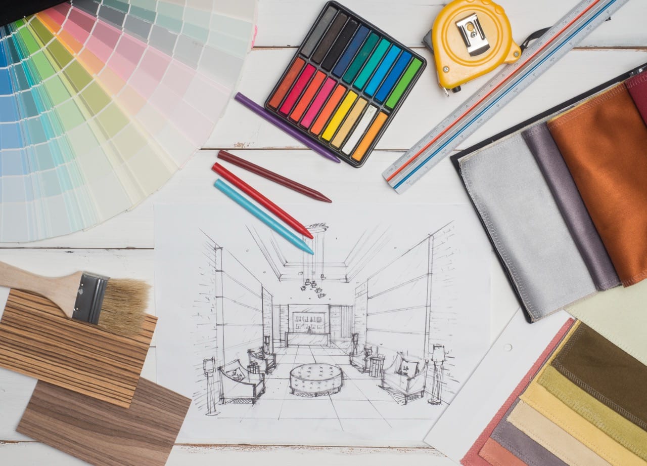 interior design sketch with color palette and tool 2026 03 10 00 55 14 utc dimensioni grandi - Ganci Arredamenti Palermo